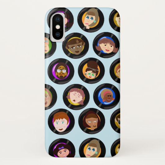 Coques Case-Mate iPhone Oldies Cartoon Caractère Vinyl Records Motif (Dos)