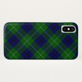 Coques Case-Mate iPhone Oliphant tartan bleu vert plaid (Dos (Horizontal))