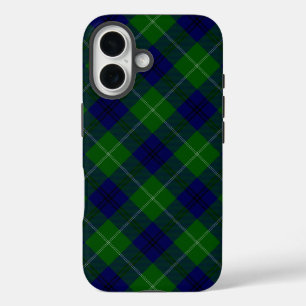 Coques iPhone 16 Oliphant tartan bleu vert plaid