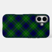 Coques Case-Mate iPhone Oliphant tartan bleu vert plaid (Verso (horizontal))