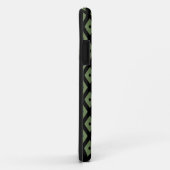 Coques Case-Mate iPhone Olive green and black diamond pattern (Dos/Droite)