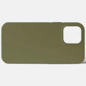 Coques Case-Mate iPhone Olive vert solide Brown par collections Premium (Verso (horizontal))