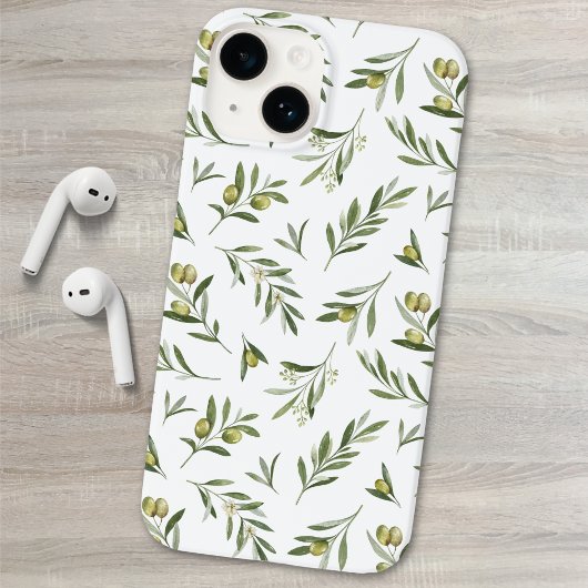 Coques Case-Mate iPhone Olives aquarelle vert sauge