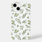 Coques Case-Mate iPhone Olives aquarelle vert sauge (Verso)