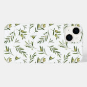 Coques Case-Mate iPhone Olives aquarelle vert sauge (Verso (horizontal))