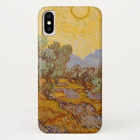Coques Case-Mate iPhone Oliviers de Van Gogh Soleil Jaune Ciel (Dos)