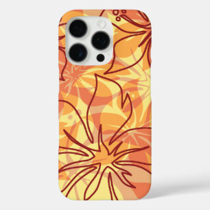 Coques iPhone 16 Pro Olowalu Hibiscus Hawaïen Camo Papaya