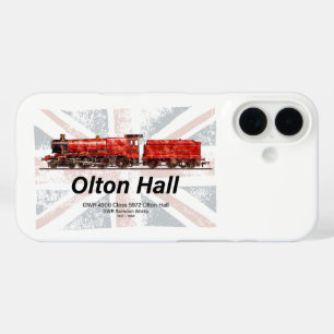 Coques iPhone 16 Olton Hall Train à vapeur Vintage Anglais Locomoti
