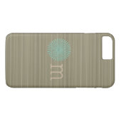Coques Case-Mate iPhone Om bleu turquoise vert olive zaine rayures (Dos (Horizontal))