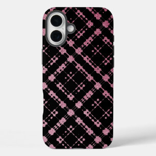 iPhone 16 Plus Case Ombra plaquée moderne rose et noir