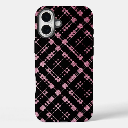 Coques Case-Mate iPhone Ombra plaquée moderne rose et noir (Verso)