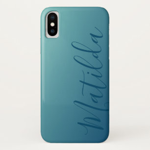 Case-Mate iPhone Case Ombre Bleu Nuit Teal Personnalisé Nom