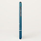 Coques Case-Mate iPhone Ombre Blue Navy Turquoise Plain Nom personnalisé (Dos/Gauche)