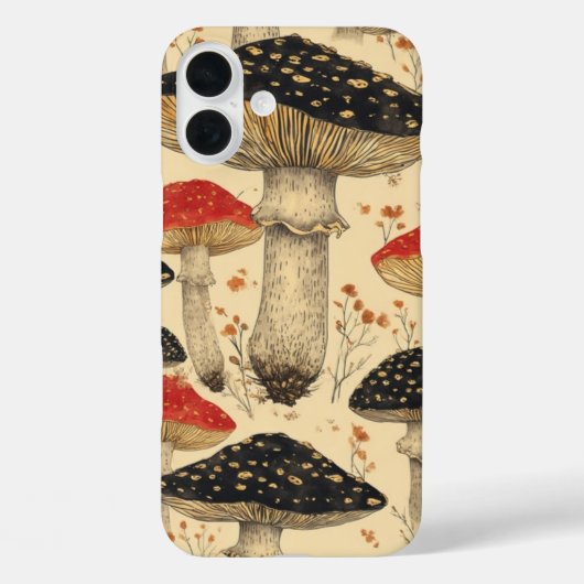 Coques Case-Mate iPhone Ombre de champignons Casquettes à écarlate - IPhon (Verso)