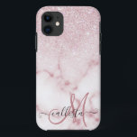 Case-Mate iPhone Case Ombre de marbre de marbre rose rose brillant<br><div class="desc">Ce design élégant et girly est parfait pour la fashionista branchée et élégante. Il présente un faux dégradé rose brillant de parties scintillant sur un arrière - plan motif en pierre de marbre rose et blanc. C'est glamour, chic, luxueux, moderne et classe. ***REMARQUE IMPORTANTE DE CONCEPTION : Pour toute demande...</div>