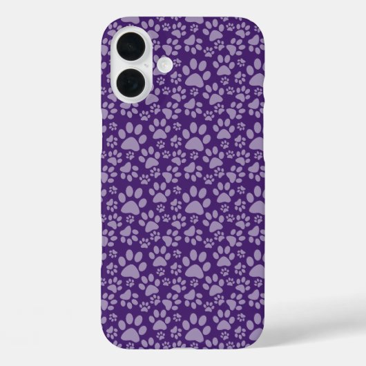 COQUES Case-Mate iPhone OMBRE D'EMPREINTES DE PATTES CHIENS PURPLE (Verso)