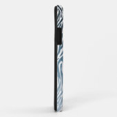 Coques Case-Mate iPhone Ombre d'impression Wild Blue Zebra (Dos/Droite)