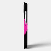 Coques Case-Mate iPhone Ombre Lipstick rose chaud personnalisé noir (Verso / Gauche)