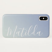 Coques Case-Mate iPhone Ombre Mauve Violet Violet Plaine Personnalisée Nom (Dos (Horizontal))