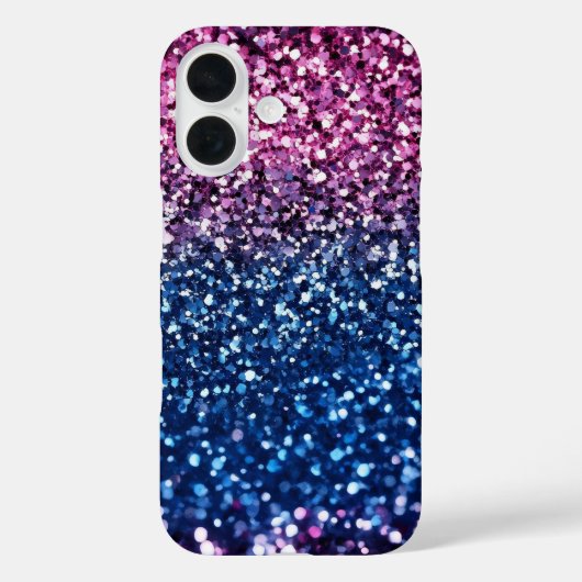 Coques Case-Mate iPhone Ombre Parties scintillant bleu violet (Verso)