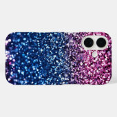 Coques Case-Mate iPhone Ombre Parties scintillant bleu violet (Verso (horizontal))