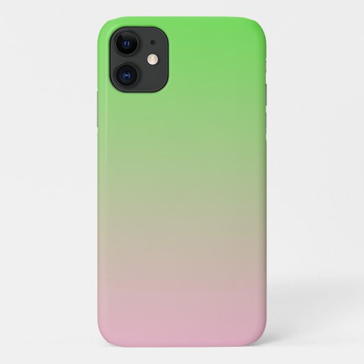Coques Case-Mate iPhone Ombre rose au vert citron (Dos)
