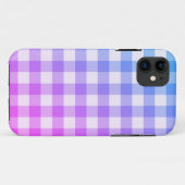 Coques Case-Mate iPhone Ombré rose et violet blanc Plaid En vichy jolie (Dos (Horizontal))