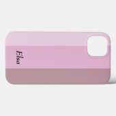 Coques Case-Mate iPhone Ombre rose violet rayé personnalisé (Verso (horizontal))