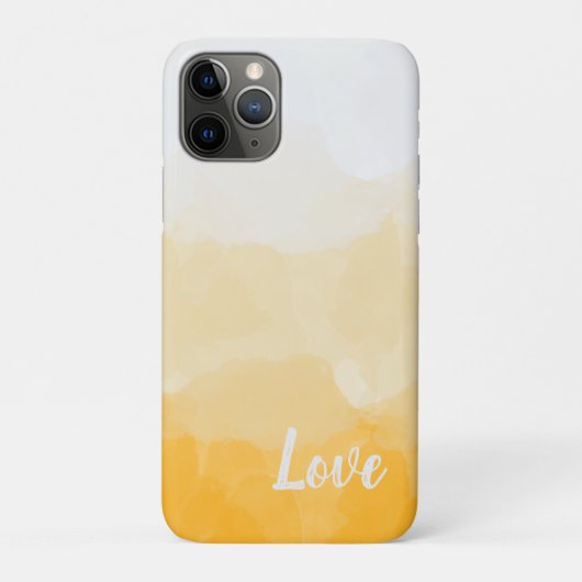 Coques Case-Mate iPhone Ombre safran et soleil jaune amour dégradé (Dos)
