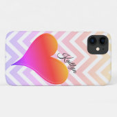 Coques Case-Mate iPhone Ombre Sunset Heart sur le boîtier téléphonique Che (Dos (Horizontal))