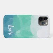 Coques Case-Mate iPhone Ombre Turquoise Blue et Neo Mint Love (Dos (Horizontal))