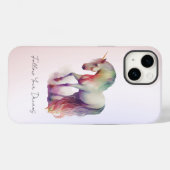 Coques Case-Mate iPhone Ombre Unicorne magique violet (Verso (horizontal))