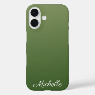 Coques iPhone 16 Ombre vert personnalisé