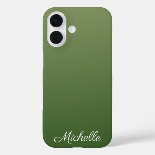Coques Case-Mate iPhone Ombre vert personnalisé (Verso)