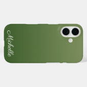 Coques Case-Mate iPhone Ombre vert personnalisé (Verso (horizontal))