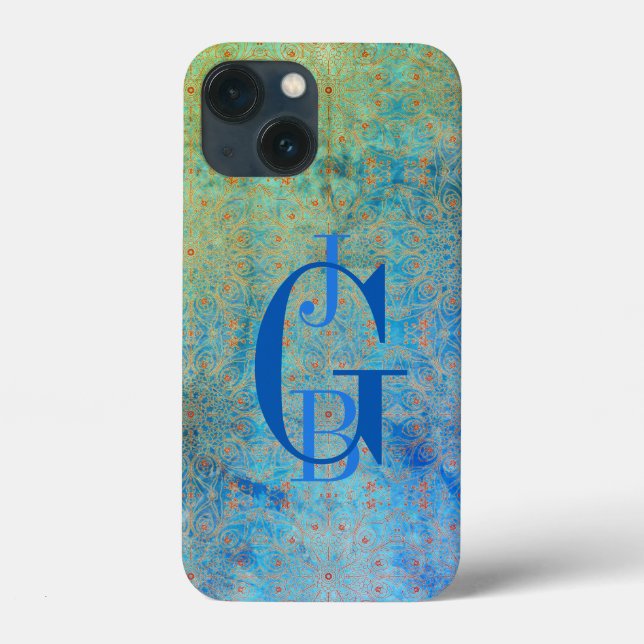 Coques Case-Mate iPhone Ombre verte bleue (Verso)