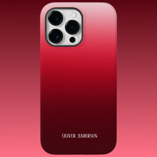 Coque Pour Pour iPhone 14 Pro Max Ombres rouges pures à décoloration minimaliste ave