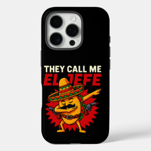 Coques iPhone 16 Pro On M'Appelle El Jefe Taco Funny Boss Cinco De Mayo