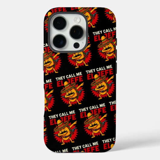 Coques Case-Mate iPhone On M'Appelle El Jefe Taco Funny Boss Cinco De Mayo (Verso)