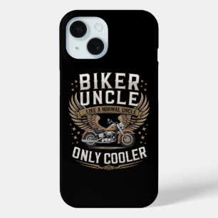 Coque Pour iPhone 15 Oncle motard moto Fête des Pères