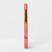 Coques Case-Mate iPhone Onde géométrique jaune magenta orange avec nom (Dos/Gauche)