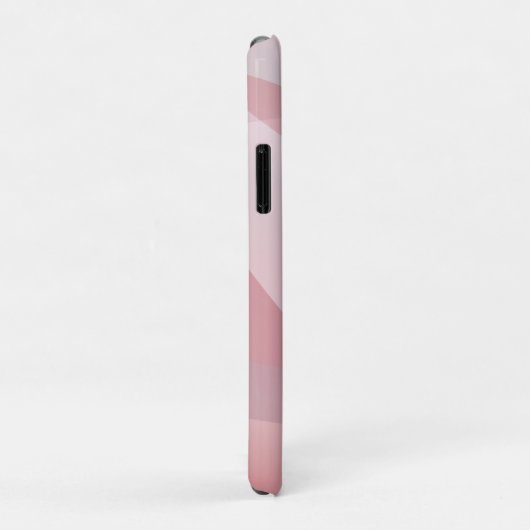 Coques Case-Mate iPhone Onde géométrique rose rose pastel rose avec nom (Dos/Droite)