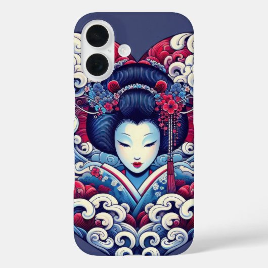 Coques Case-Mate iPhone Ondes de Geisha abstraites vectorielles orientales (Verso)