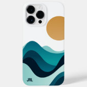 Coques Case-Mate iPhone Ondes d'océan Abstrait personnalisées Soleil Minim (Verso)