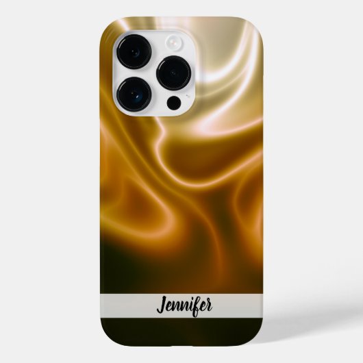 Coques Case-Mate iPhone Ondes dorées de soie (Verso)