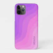 Coques Case-Mate iPhone Ondes douces rose pourpre nom de poupée minimale (Dos)