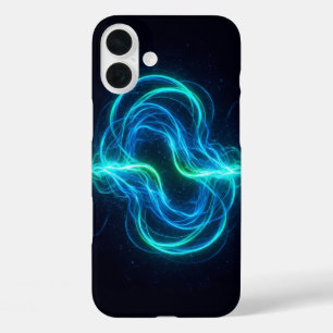 Coques iPhone 16 Plus ondes gravitationnelles Abstraites du flux d'énerg