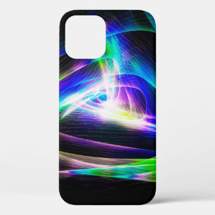 Case-Mate iPhone Case ondes lumineuses Abstraites et fond noir abstrait,