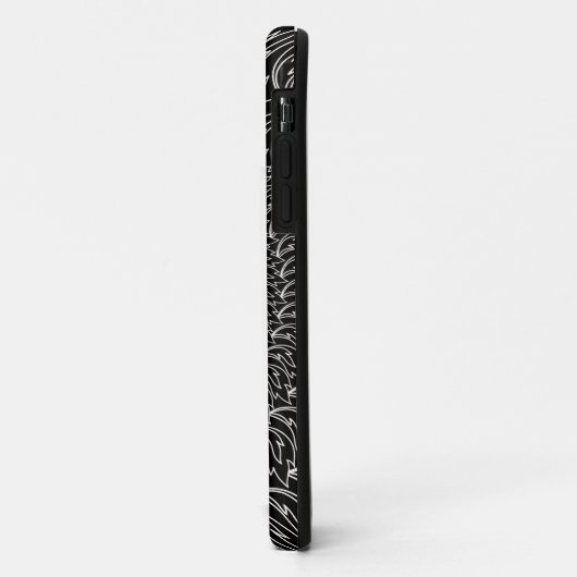 Coques Case-Mate iPhone Ondes motifs concentriques géométriques répétées p (Dos/Gauche)