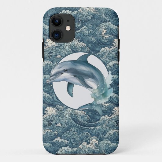 Coques Case-Mate iPhone Ondes océaniques rétro (Dos)